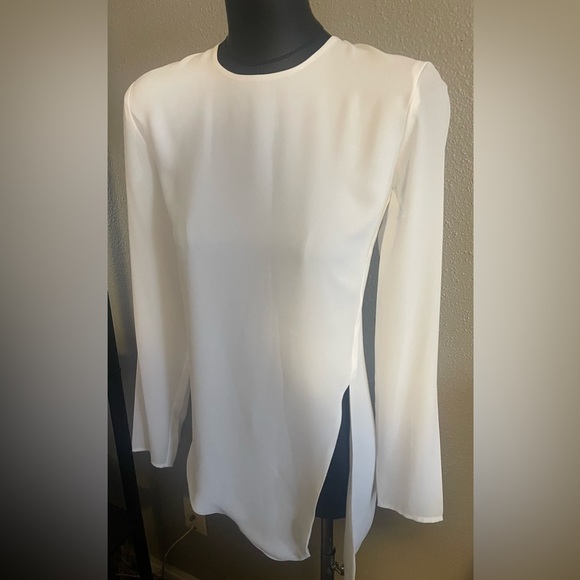 Aritzia Babaton., Womens Tadema Long Sleeve Blouse White Size XXS - Picture 4 of 8